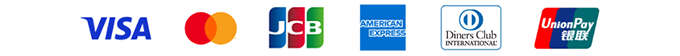 Visa,Mastercard,JCB,American Express,Diners Club,Union Pay