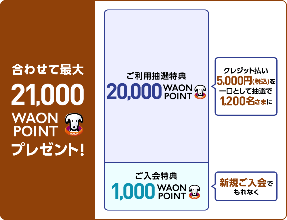 イオンカード新規ご入会 ご利用でwaon Point最大21 000ポイント進呈 イオンカード 暮らしのマネーサイト