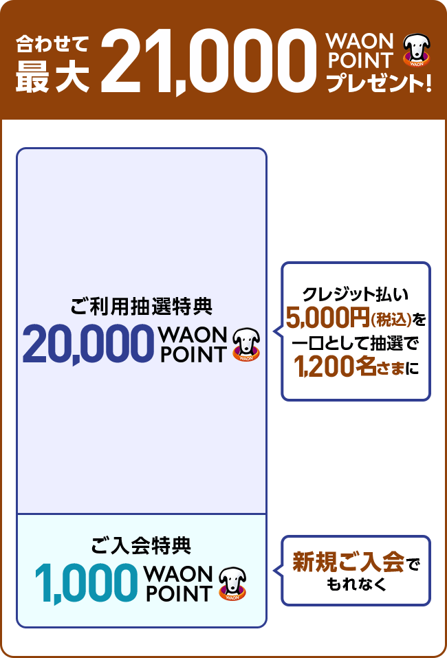 イオンカード新規ご入会 ご利用でwaon Point最大21 000ポイント進呈 イオンカード 暮らしのマネーサイト