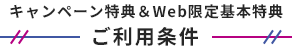 キャンペーン特典&Web限定基本特典 ご利用条件