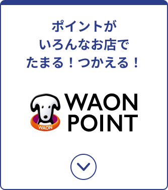 ポイントがいろんなお店でたまる！つかえる！ WAON POINT