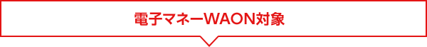 電子マネーWAON対象