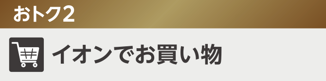 おトク2 イオンでお買い物