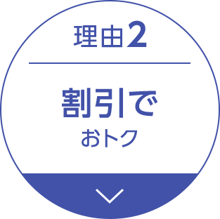 理由2割引でおトク