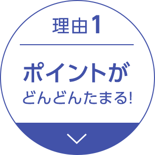理由1ポイントがどんどんたまる！