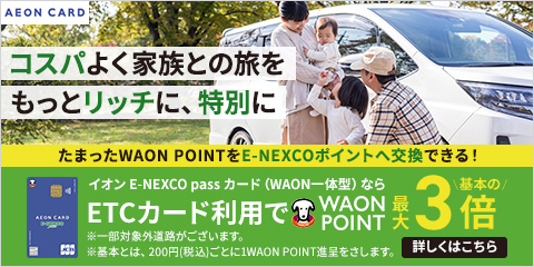 ETCカードが自動付帯のイオンカードはどれ？車に乗る方に