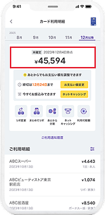 使った金額がいつでもわかる