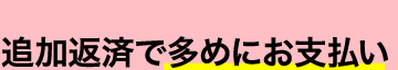 追加返済で多めにお支払い