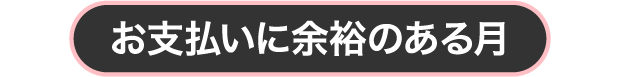 お支払いに余裕のある月