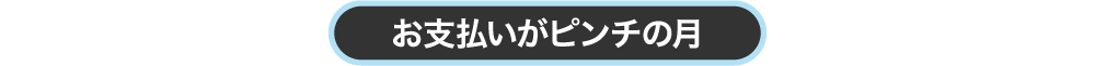 お支払いがピンチの月