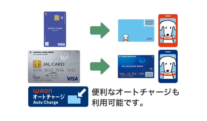 クレジットカードでチャージ 便利なオートチャージも利用可能です。