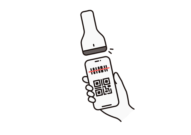 コード表示のお店では