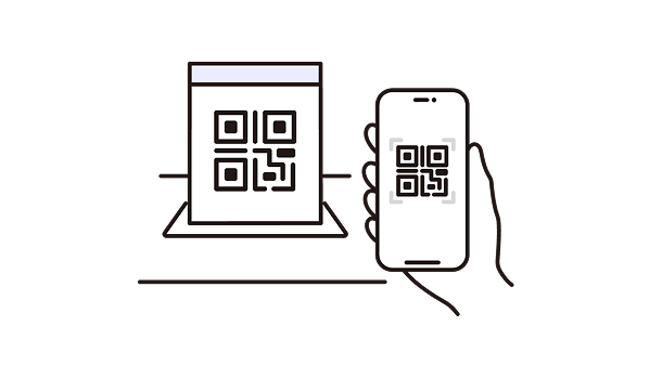 QR読み取りのお店では