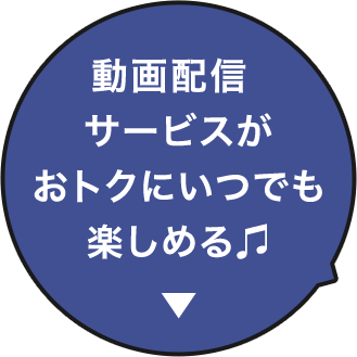 動画配信サービスがおトクにいつでも楽しめる♫