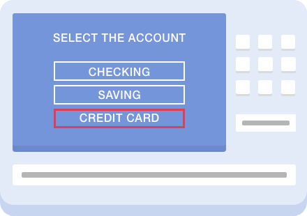 クレジットカードアカウントを選択