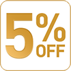 5%OFF