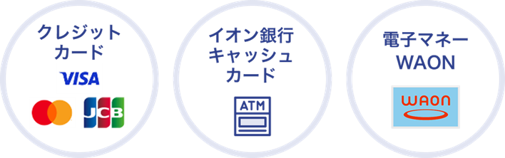 クレジットカード イオン銀行キャッシュカード 電子マネーWAON