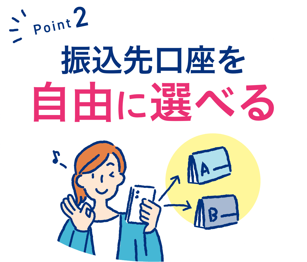 point2振込先口座を自由に選べる