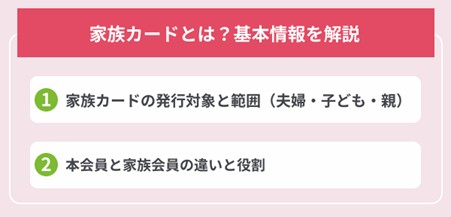 家族カードとは?基本情報を解説
