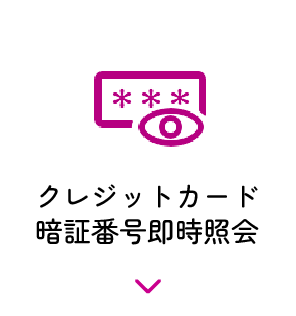 クレジットカード暗証番号即時照会