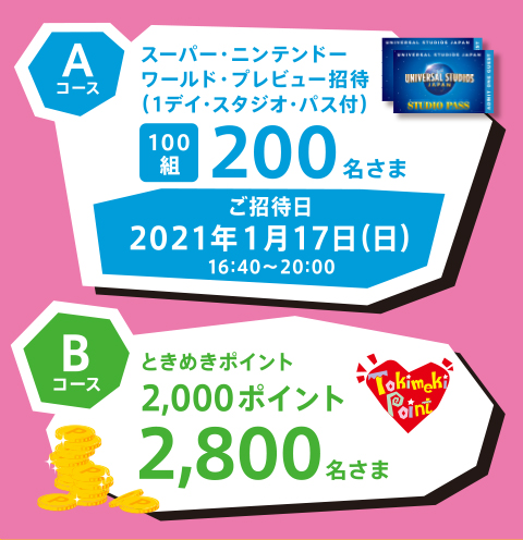 A�R�[�X �X�[�p�[�E�j���e���h�[���[���h�E�v���r���[����(1�f�C�E�X�^�W�I�E�p�X�t)100�g200�����܂����ғ� 2021�N1��17��(��)16:40�`20:00 B�R�[�X �Ƃ��߂��|�C���g 2,800 ������ 2,000�|�C���g