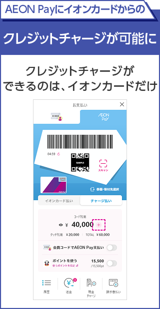 AEON Payにイオンカードからのクレジットチャージが可能に クレジットチャージができるのは、イオンカードだけ