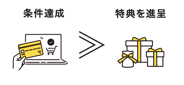 条件達成 特典を進呈